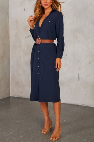 Blouse-jurk - Marineblauw