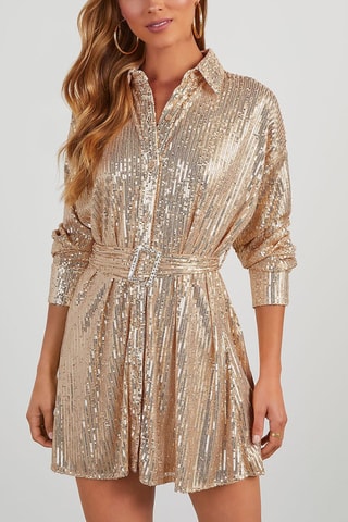 Blouse-jurk - Goudkleurig