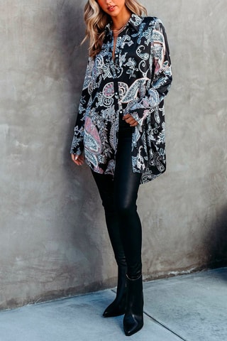 Blouse- jurk - Zwart