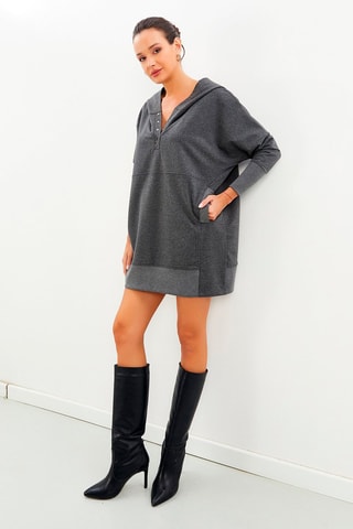 Sweaterjurk Antraciet