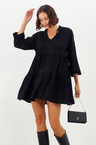 Blouse-jurk Zwart
