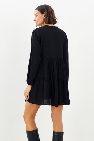 Blouse-jurk Zwart