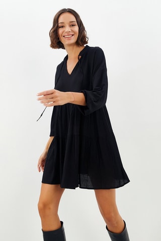 Blouse-jurk Zwart