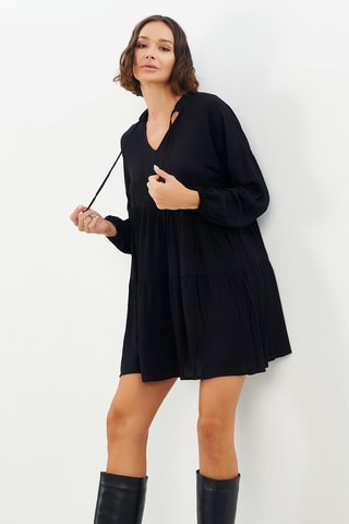 Blouse-jurk Zwart