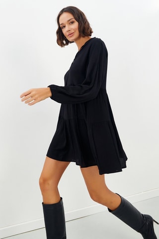 Blouse-jurk Zwart