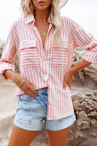 Blouse - Roze en Wit
