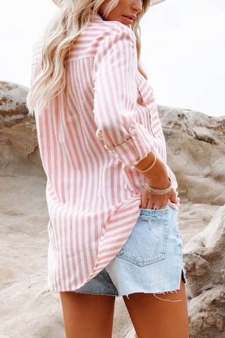 Blouse - Roze en Wit