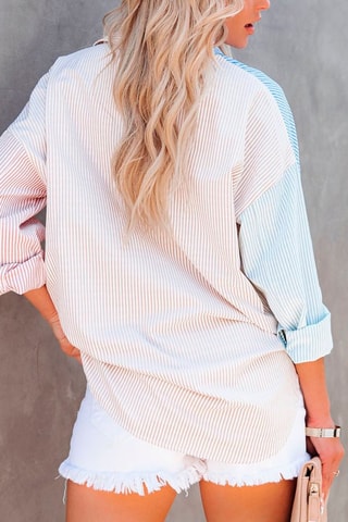 Blouse Blauw en Roze