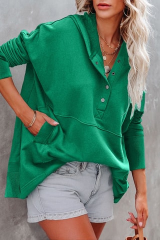 Sweater met Capuchon - Smaragdgroen