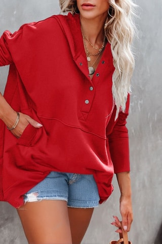 Sweater met Capuchon - Rood