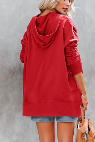 Sweater met Capuchon - Rood