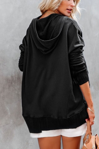 Sweater met Capuchon - Zwart