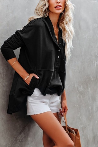 Sweater met Capuchon - Zwart