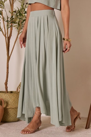 Lange Rok Hoge Taille - Kaki