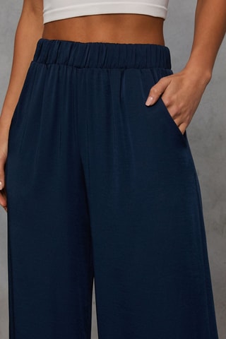 Broek Hoge Taille - Marineblauw