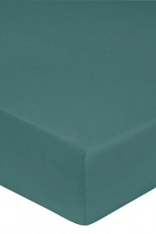 Katoensatijnen Hoeslaken 80 Draad/cm² - Blauw