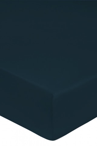 Katoensatijnen Hoeslaken 80 Draad/cm² Peigné Satin - Marineblauw