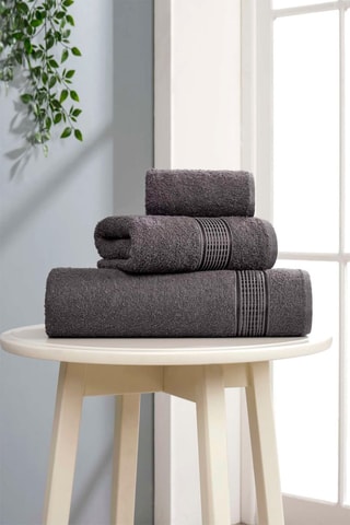 3 Handdoeken Ezgi - Antraciet