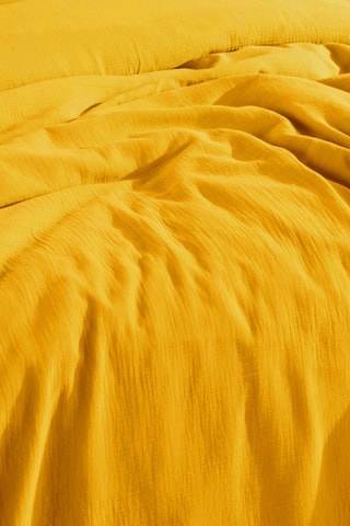 Capa de edredão em cetim de algodão Mima - Amarelo