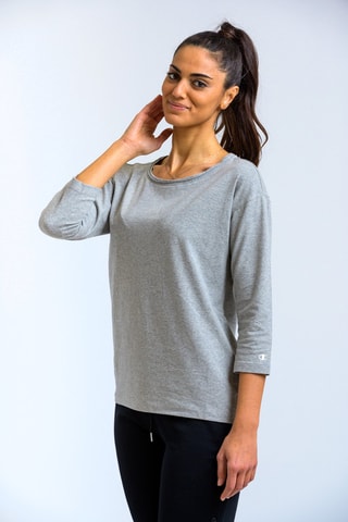 T-shirt Gemêleerd Lichtgrijs