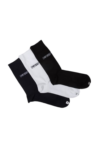 3 paires de chaussettes - Noir et blanc - Emporio Armani