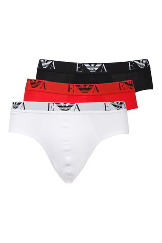 3 slips - Blanc, rouge et noir - Emporio Armani