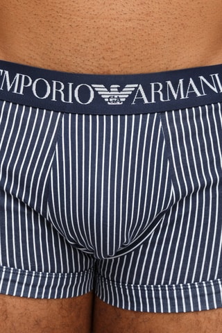 Boxer - Bleu marine et blanc - Emporio Armani