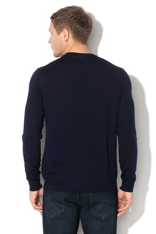 Pull en laine vierge - Bleu marine - Emporio Armani