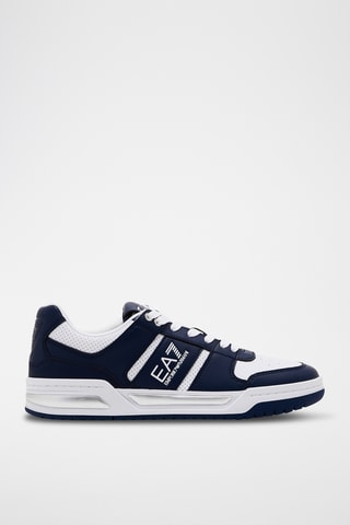 Baskets en cuir - Bleu marine - EA7
