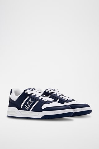Baskets en cuir - Bleu marine - EA7