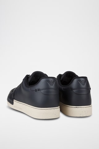 Baskets en cuir - Noir - Emporio Armani