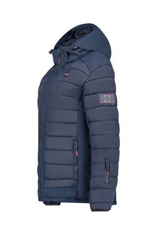 Gewatteerde Jas met Capuchon - Marineblauw