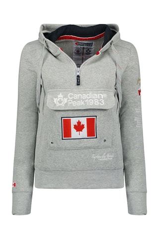 Sweater met Capuchon - Gemêleerd Grijs