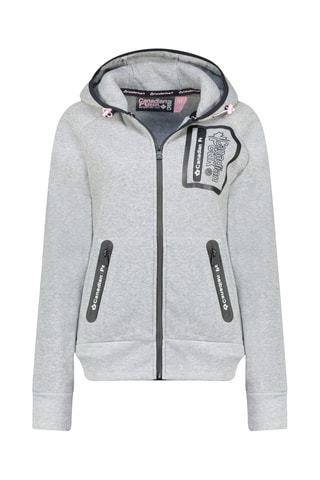 Sweater met Capuchon - Gemêleerd Lichtgrijs