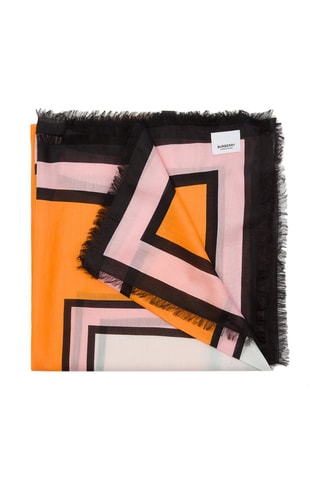 Foulard en soie de mûrier  - Orange et rose
