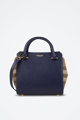 Sac à main en cuir Mn Banwell - Bleu marine