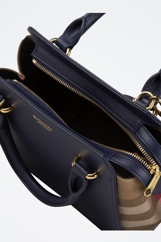 Sac à main en cuir Mn Banwell - Bleu marine