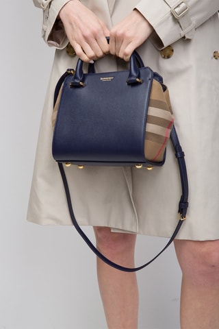 Sac à main en cuir Mn Banwell - Bleu marine