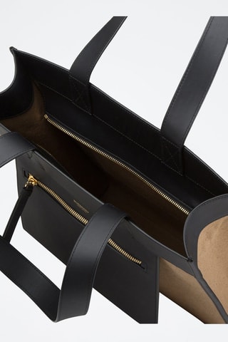 Cabas en cuir Sm Tote Pk - Camel