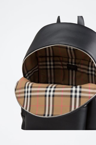 Sac à dos en cuir Ml Jeff Lgl - Noir