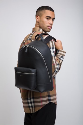 Sac à dos en cuir Ml Jeff Lgl - Noir