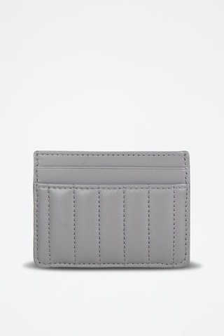 Porte-cartes en cuir d'agneau Lola Card Case Qxc - Gris