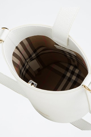 Sac seau en cuir Small Bucket Lgl - Blanc