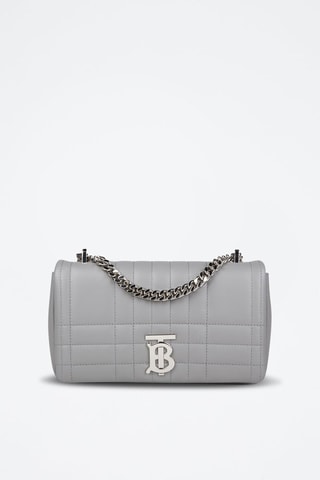 Sac bandoulière en cuir d'agneau Sm Lola Qxc - Gris