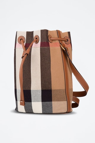 Sac seau Small Bucket Check - Taupe