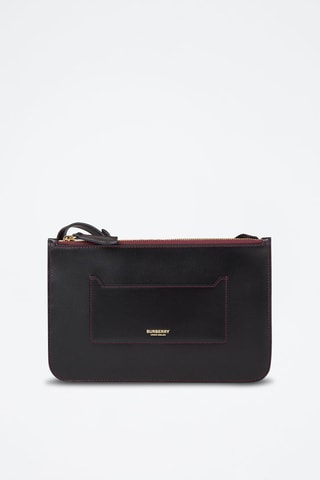 Sac bandoulière en cuir d'agneau Sm Page Pk Slt - Noir