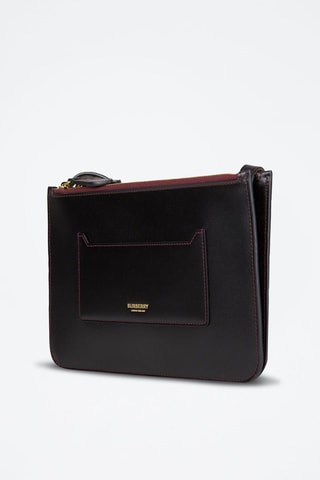 Sac bandoulière en cuir d'agneau Sm Page Pk Slt - Noir