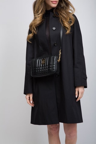 Sac bandoulière en cuir d'agneau Sm Lola Camera Bag Qxc - Noir