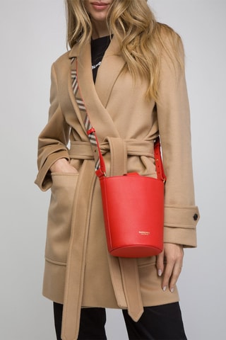 Sac seau en cuir Ll Sm Bucket Lgl - Rouge