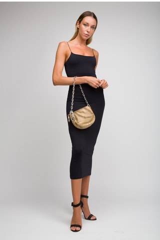 Sac bandoulière en cuir Knight - Doré